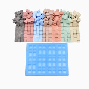 Silicone mold, Tiles for Modelling and Dollhouses,  Shape for all types of polymer clay, Supply dollhouse, 30012