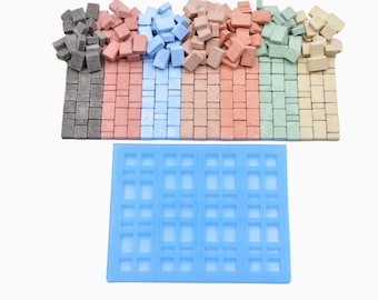 Tile Silicone Mold: Dollhouse Miniature Bricks, Paving Stones, Mini Tiles