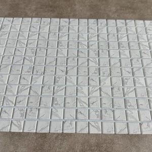 Dollhouse tile flooring, Hobby miniatures floor tiles, Checkerboard tiles, 1:12 scale small square tiles, Doll house accessories, 363