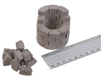 Sarina Crafts 1:16 Scale Gray Stone Bricks - Realistic Clay For Dollhouses & Dioramas
