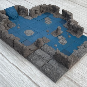 Silicone mold, Dungeon and dragons, Dungeon Wall, DnD Miniature Terrain, Modular Walls, D&D, Pathfinder, Wargaming, Tabletop, 20018