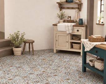 Carrelage de sol miniature pour maison de poupée - Décoration de sol faite main à l'échelle 1:24
