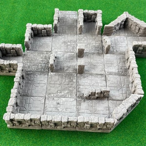 Silicone mold, Dungeon Wall, DnD Miniature Terrain,  Dungeons and Dragons, Wargame Terrain, Modular Walls, 20016