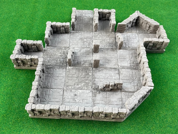 Silicone mold, Dungeon Wall, DnD Miniature Terrain,  Dungeons and Dragons, Wargame Terrain, Modular Walls, 20016