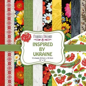 Scrapbook Paper/Scrapbook Paper Pack/Scrapbooking Paper Pad 12x12 8x8/NON DIGITAL/Paper for Scrapbooking/Inspired by Ukraine/FDSP-01118
