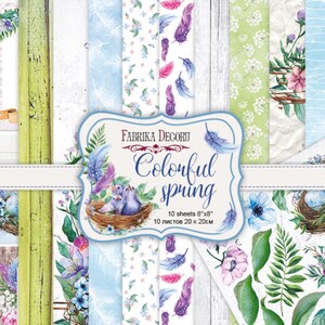 Scrapbook Paper/Scrapbook Paper Pack/Scrapbooking Paper Pad 12x12 8x8/NON DIGITAL/Paper for Scrapbooking/Colorful spring/FDSP-01083