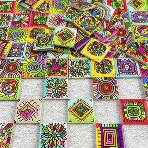 Dollhouse Tile Flooring, Miniature Stone Tiles for Realistic Floor, 1:12 scale small square tiles, Crafts wall mosaics, Tile coaster