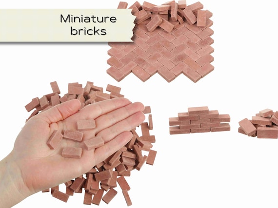 Miniature Bricks, Tiny Bricks for Landscaping, Dollhouse Bricks, Craft  Block, Mini Building Materials, Fairy Garden, Building Accessories 