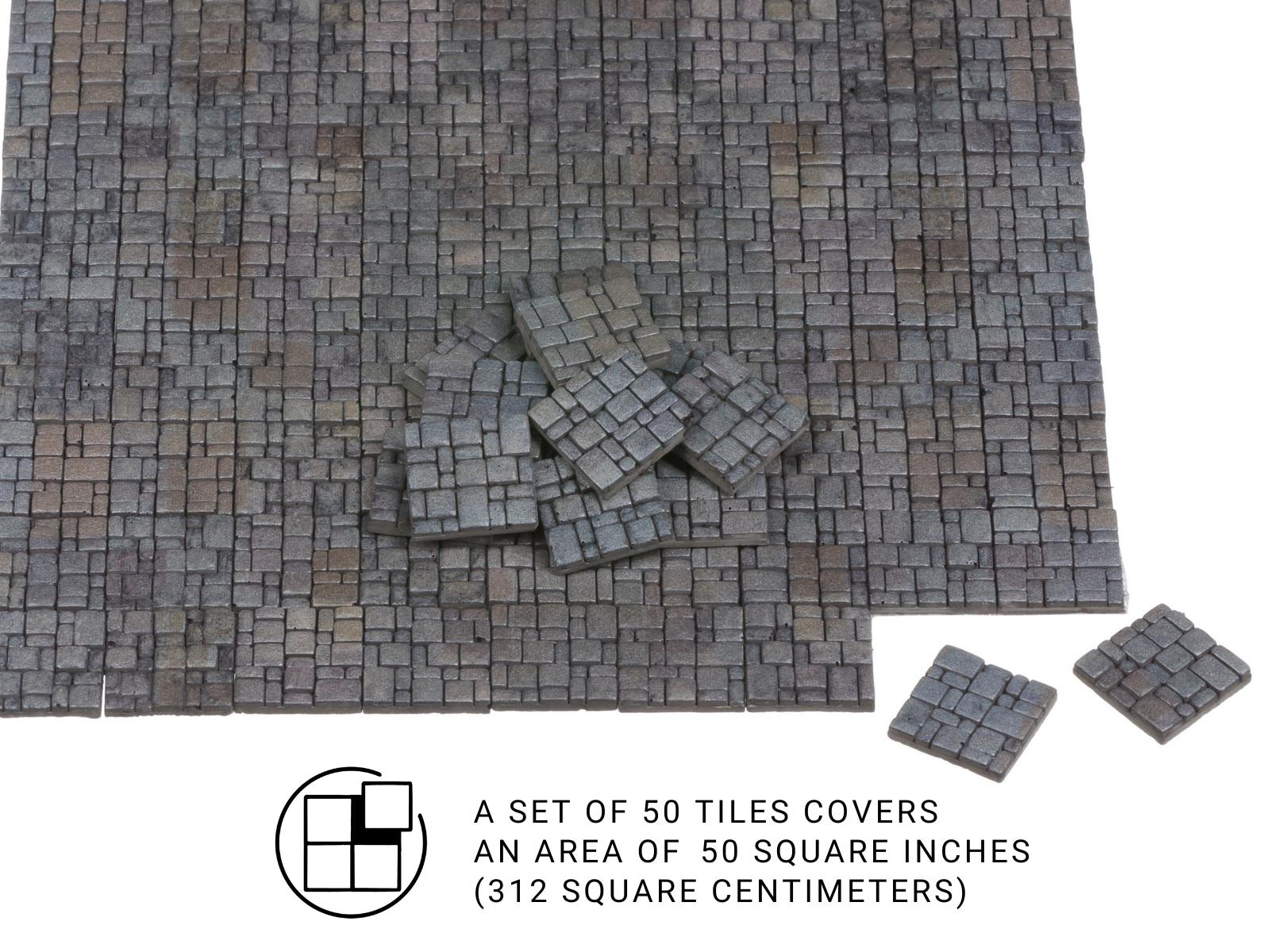 Sarina Crafts 1:16 Scale Pavement Stone Bricks / Floor Tiles For Model Scenes & Dollhouses