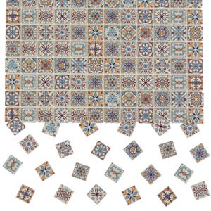 Dollhouse tile flooring, Hobby miniatures floor tiles, Checkerboard tiles, 1:12 scale small square tiles, Doll house accessories, 120