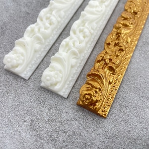 Dollhouse Miniatures Crown Molding Ceiling Trim 1:12 Scale  set 3pcs, M003