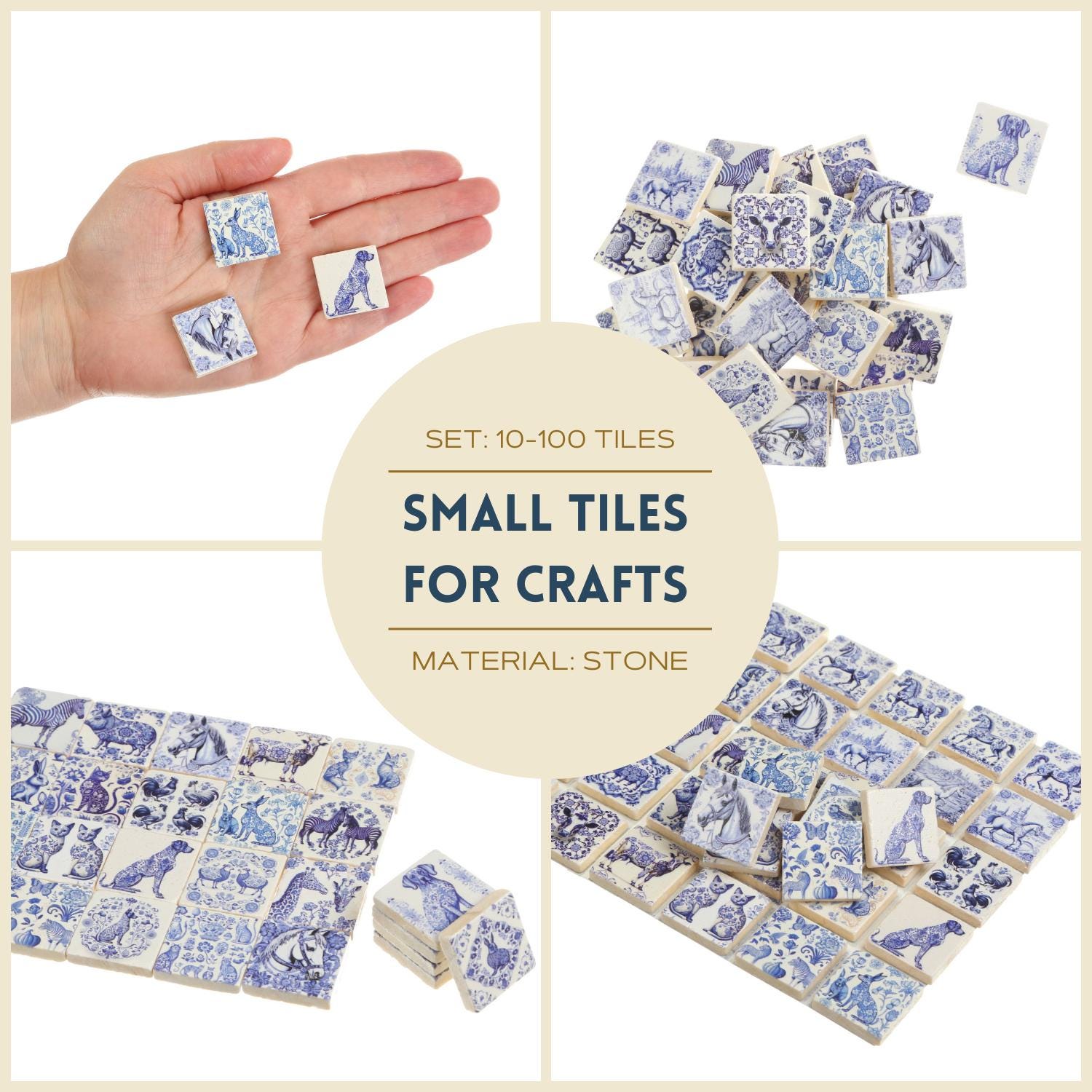 Tile Stone Mini Miniature Stone Tiles: Crafts, Mosaics, Dollhouse Flooring, Decorative ...