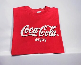 Vintage Screen Stars par fruit of loom t-shirt coca cola profitez écrit en relief taille XL
