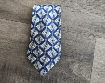 Cravate vintage en soie Lanvin Paris fabriquée en France