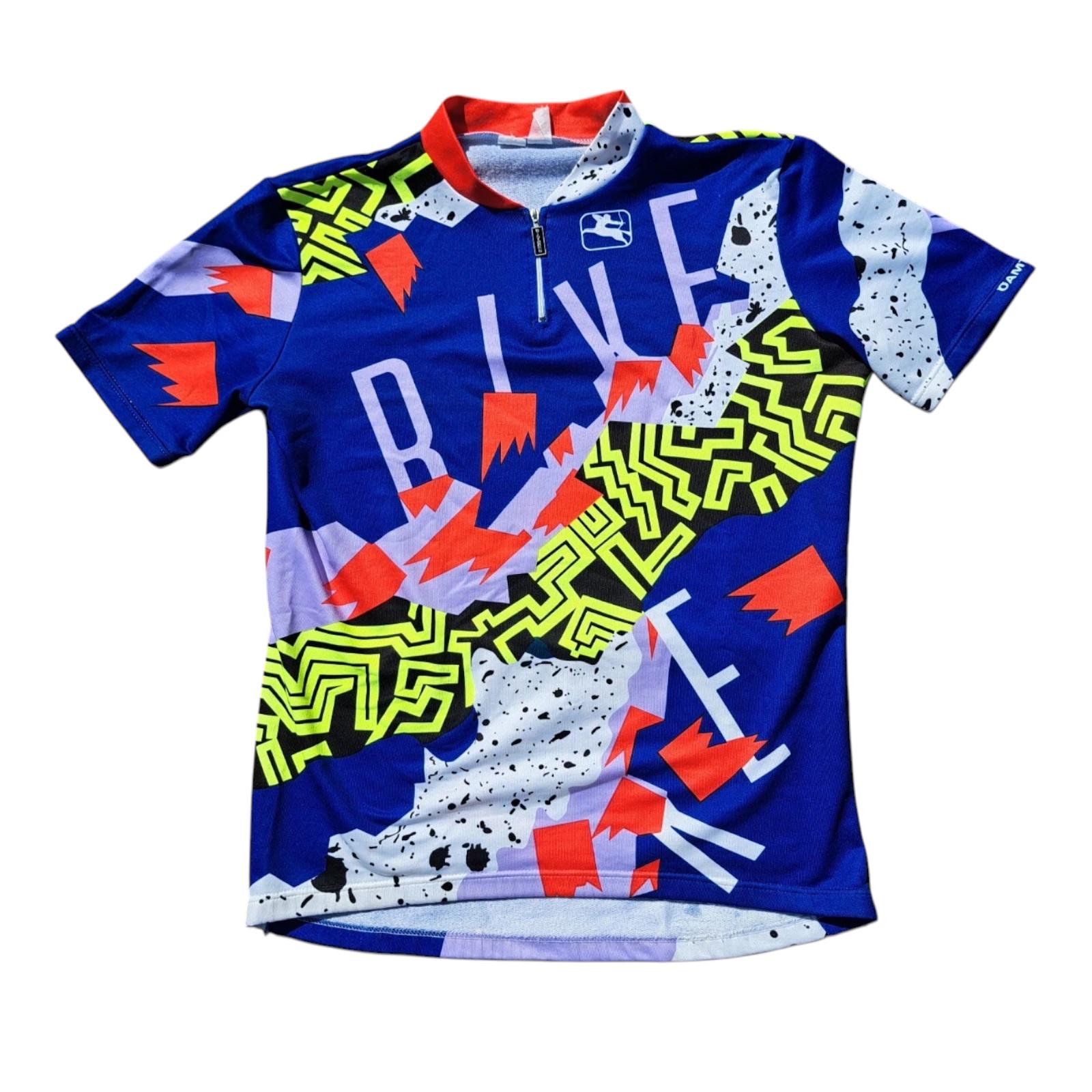 Maillot Cycliste Vintage – Giordana – Années 80 – À Pois – Polyester – XXL – Homme – Occasion