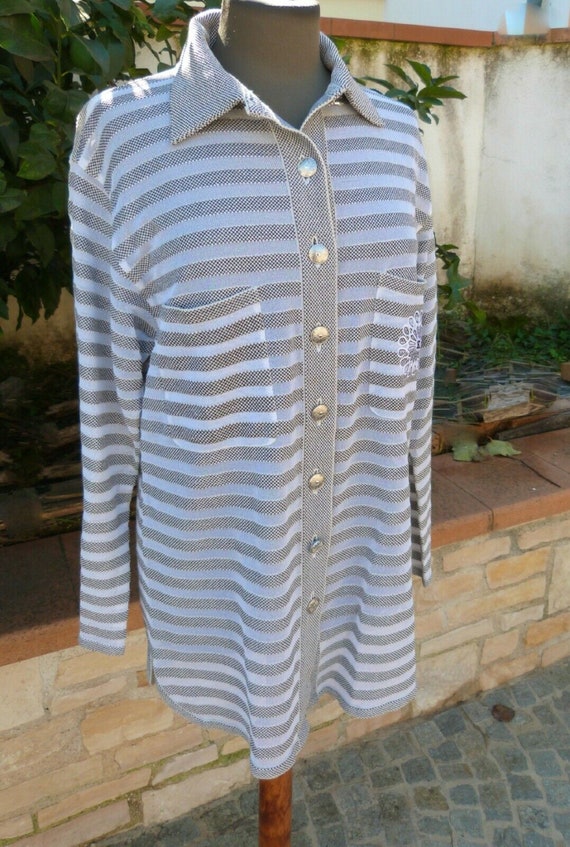 Escada Margaretha Lay vintage 90s woman shirt vis… - image 10