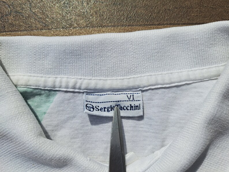 vintage 90S Sergio Tacchini Polo Tennis streetwear décontracté taille VI XL image 6