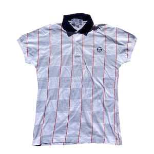 Sergio Tacchini vintage 80s tennis polo shirt made in Italy size VI fits a S