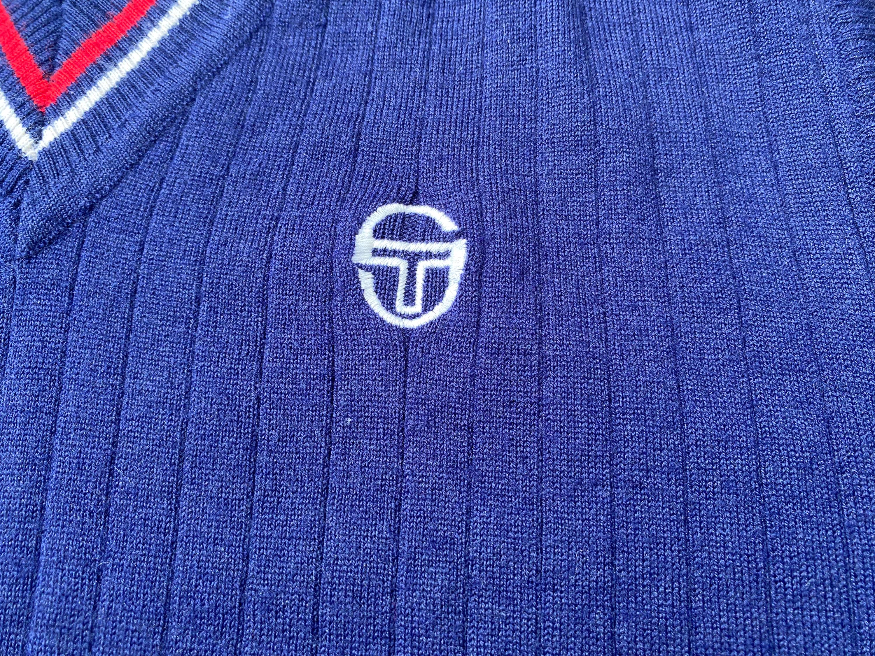 セルジオ・タッキーニ メンズ ブルー ヴィンテージ 80年代 テニス