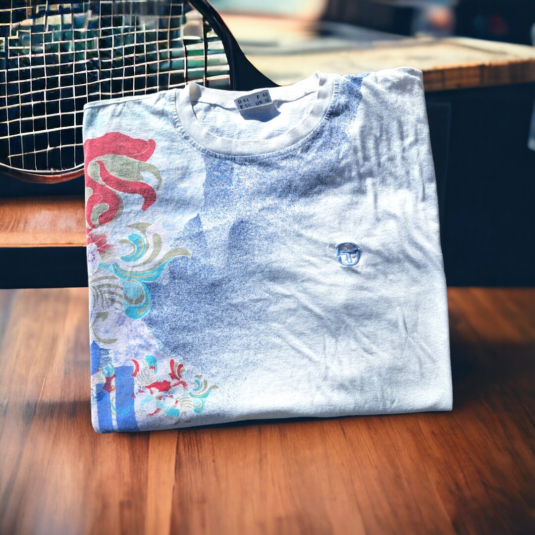 超希少　セルジオタッキーニ　テニスウエア Tシャツ 90'sヴィンテージ　ロゴ 90年代ヴィンテージ セルジオ・タッキーニ テニスTシャツ