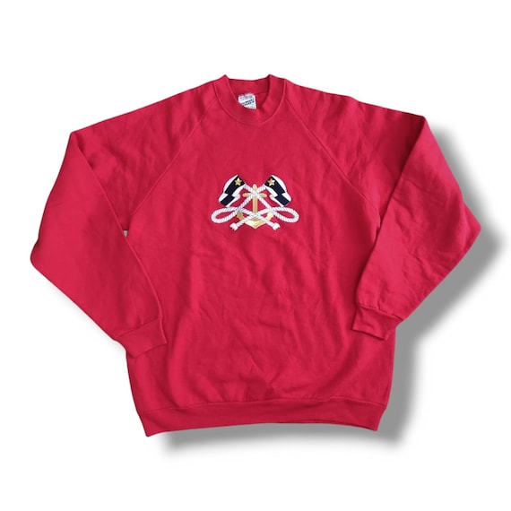 Vintage 90s Screen Stars Raglan Sweatshirt Small Fall Leaves