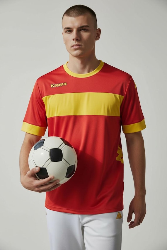 Maillot AS Roma Vintage Kappa Manches Longues - Occasion Taille XL, Rouge, Officiel, Bon état Général