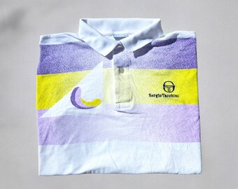 Vintage 90S Sergio Tacchini Polo Tennis streetwear casual fatta in Italia taglia 42 - XXS