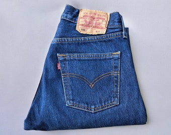 vintage 90S Levis 501 jeans bleu lavage moyen fabriqué en Angleterre taille W.29 l.34