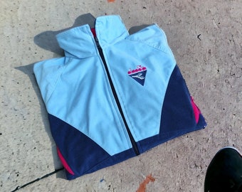 Vintage 90S Diadora tracktop femmes full zip velours type tissu taille IT 46 D 42 UK 36