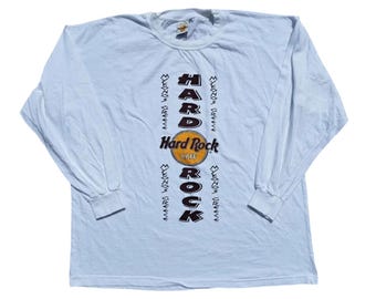 Hard Rock Cafe Mykonos Vintage Long Sleeve T-Shirt, Early 2000s (2004), Size XL