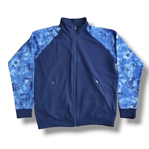 Vintage 90er Jahre Sportful Tracktop Jacke blau Stretch Made in Italy Größe XL