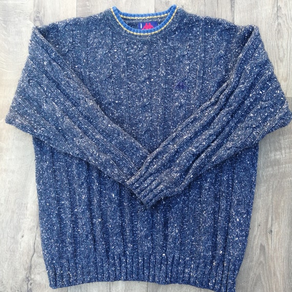 Vintage 90S Robe by Kappa men's wool sweater blue