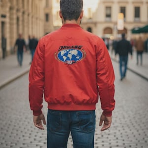 Dainese herrmotorcykeljacka, liten lapp framtill, stor lapp baktill, 100 % nylon, storlek 52-XL bild 1