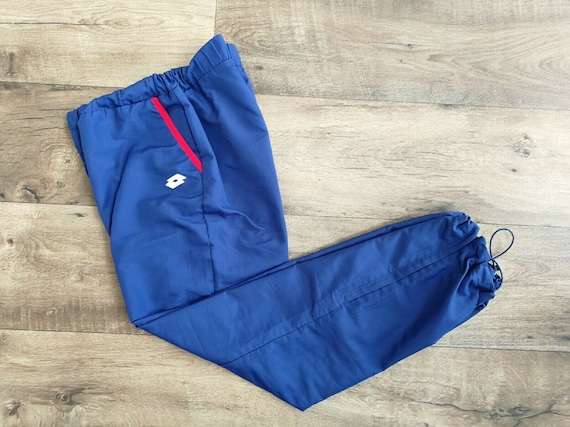 Lotto, Lotto pantalone tuta trackpant blu cerniera ed elastico alle caviglie tg.S