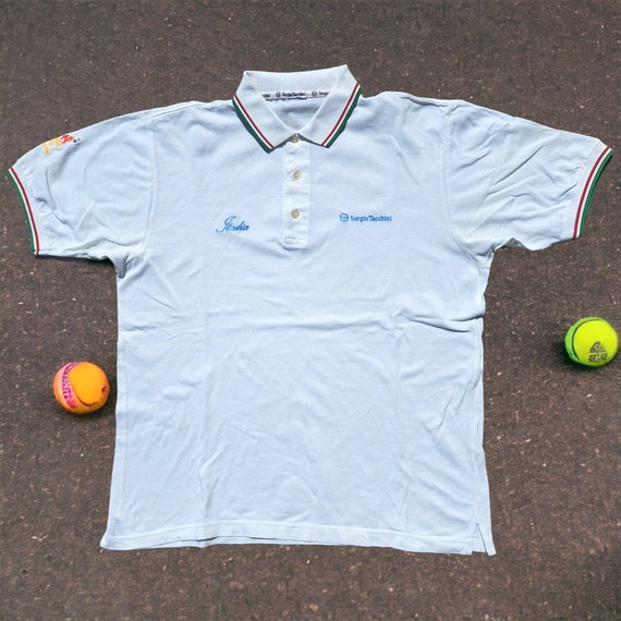 Vintage 90S Sergio Tacchini Polo Tennis Italy Oly… - image 1