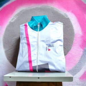 Vintage Benotto Jantzen Tracktop Full Zip Cycling Jacket Size L