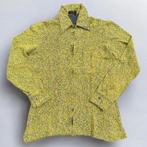 Vintage 70s Baxer Shirt full zip crazy made in Italy size IV fits S