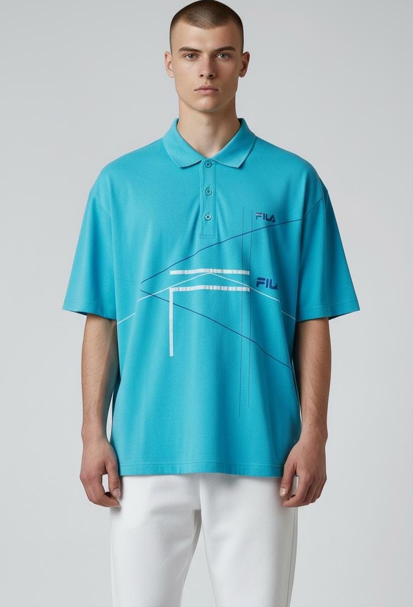 Fila, Fila polo fashion tennis fatta in Italia casula taglia 56 veste una L