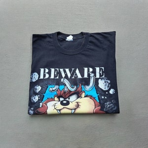 Vintage 90s Warner Bros. Taz camiseta año 1994 dibujos animados coleccionables tamaño L