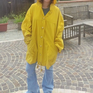 Vintage 90S Marella giacca donna con cappuccio bottoni dorati oversize
