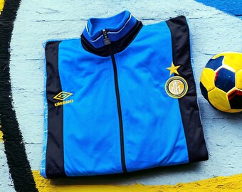 Vintage 90S Umbro Fc Internazionale football sports jacket sweatshirt Season 1995/1996 size XL fits 2XL