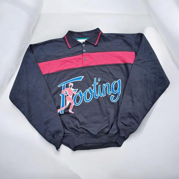Vintage 80S Grinta felpa Footing retro design scollo Hanley taglia XL Etsy Italia