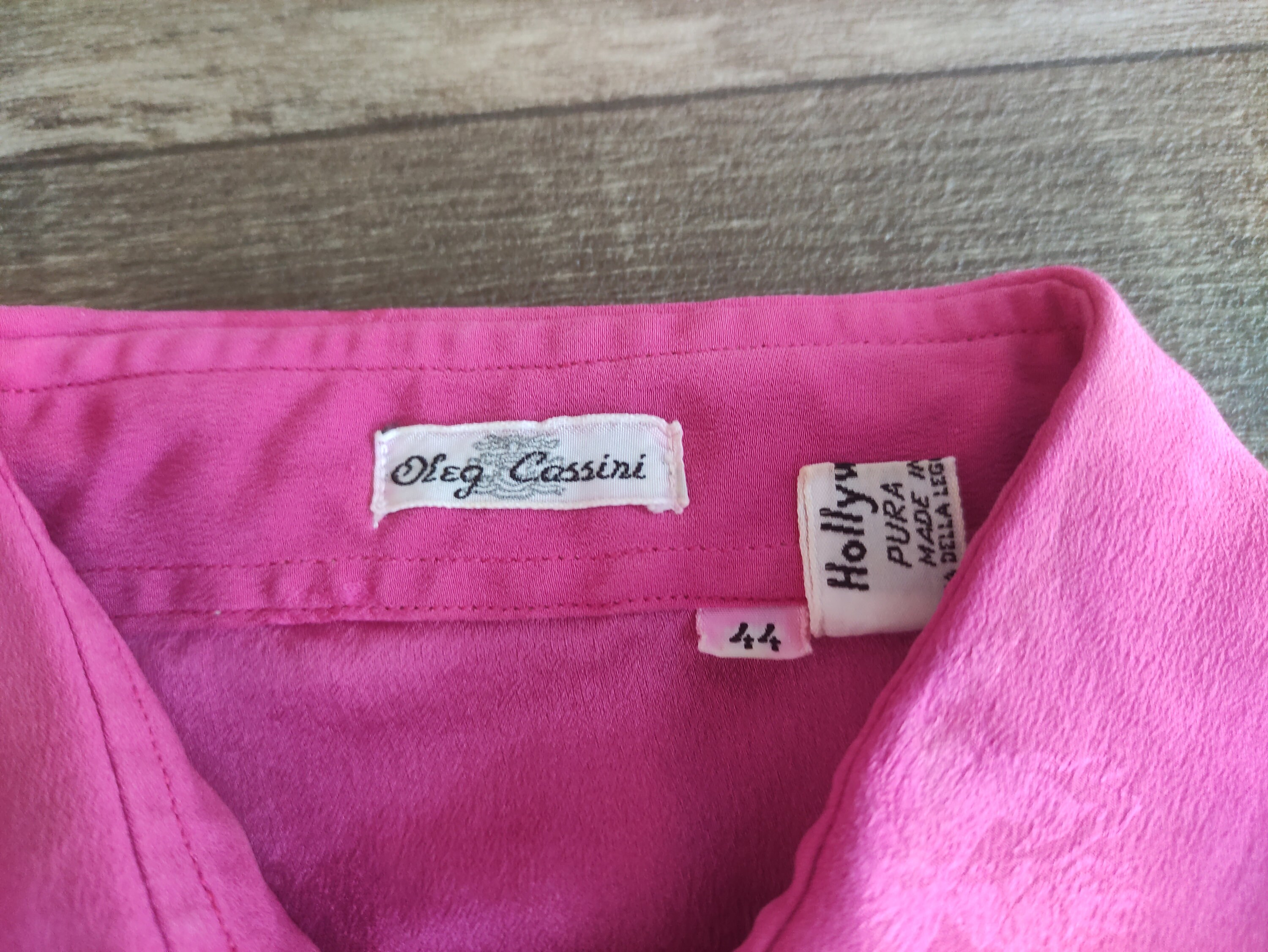 90年代ヴィンテージ Oleg Cassini レディース シルクシャツ イタリア製 