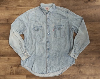 Camicia di jeans levis | Etsy Italia