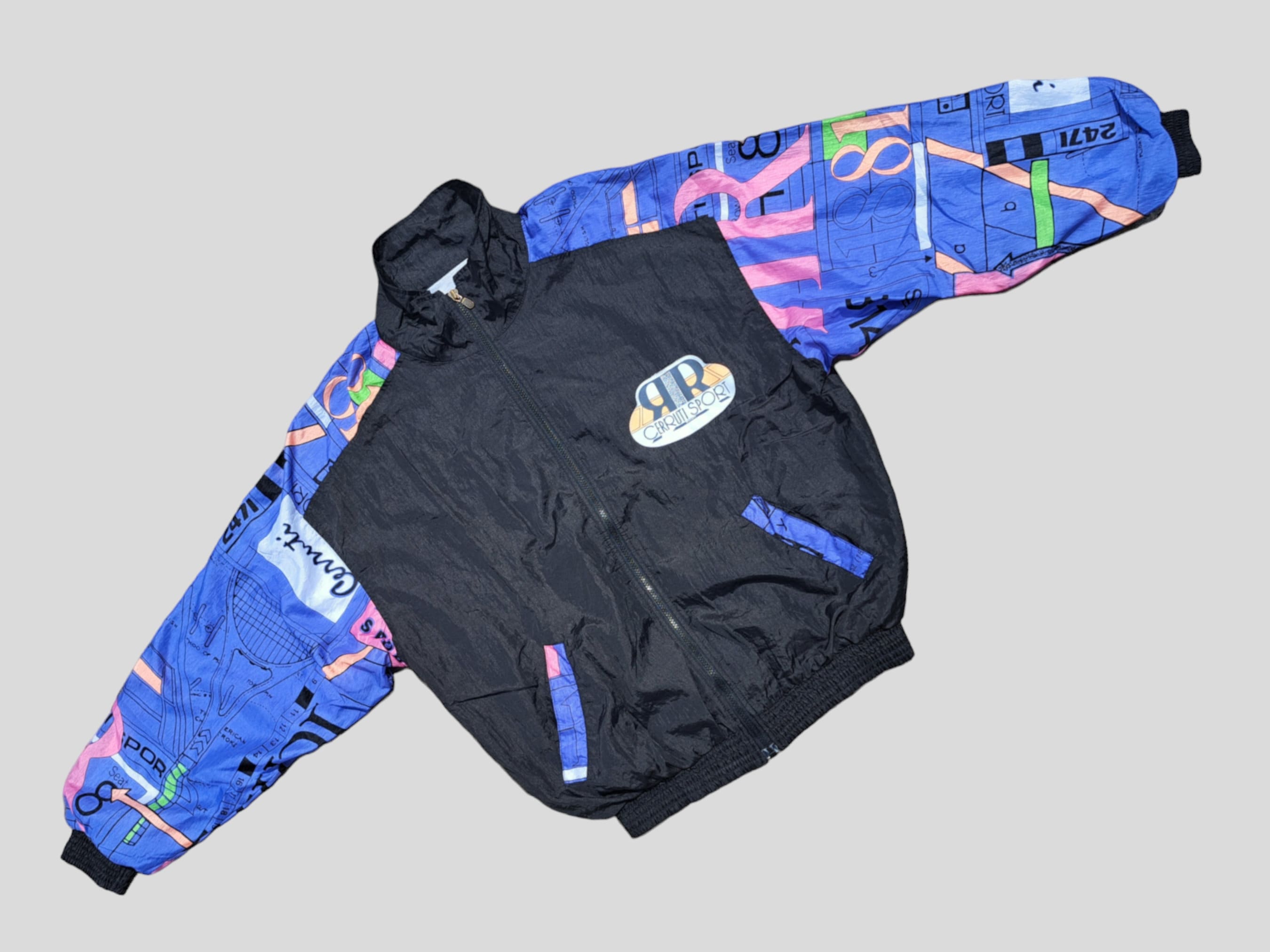 cerruti 1881 sport windbreaker jacket large zip front
