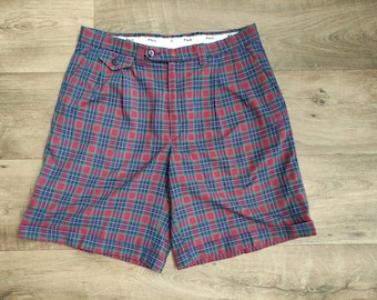 Vintage 80s Fila Mark Calcavecchia plaid shorts size IT/D 50 FR