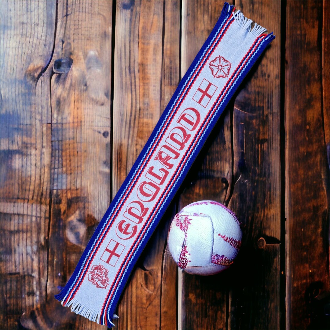 Vintage 80S Écharpe Football Supporters Angleterre Meriam Vintage 80S Écharpe Football Supporters Angleterre Meriam