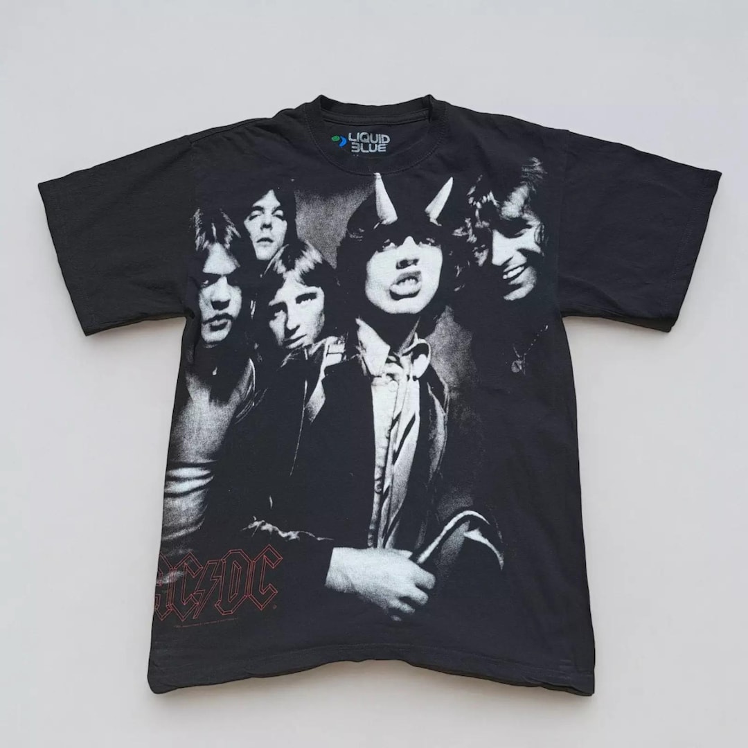 AC/DC Tshirt Vintage 00S Liquid Blue Large Print Year 2005 Size M - Etsy