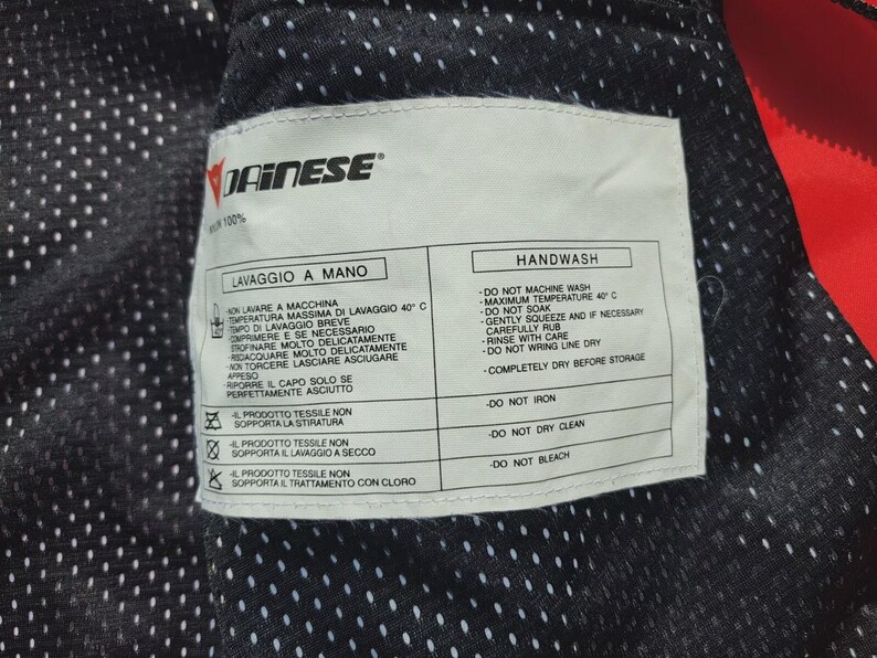 Dainese herrmotorcykeljacka, liten lapp framtill, stor lapp baktill, 100 % nylon, storlek 52-XL bild 13