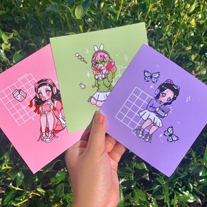 Pastel Gamer Girls 5x5 Art Prints